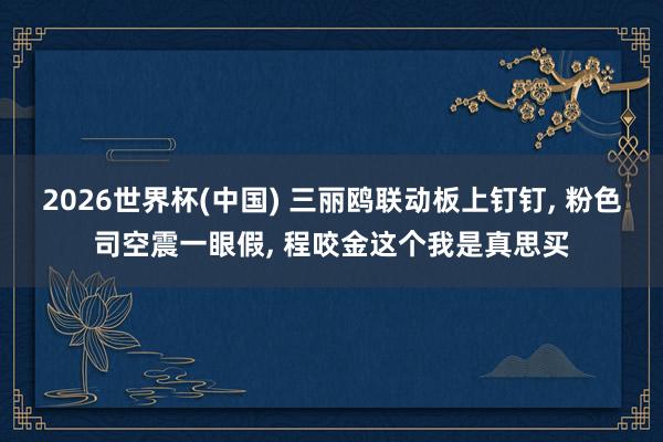 2026世界杯(中国) 三丽鸥联动板上钉钉, 粉色司空震一眼假, 程咬金这个我是真思买