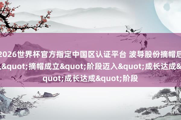 2026世界杯官方指定中国区认证平台 波导股份摘帽后公司有望从"摘帽成立"阶段迈入"成长达成"阶段