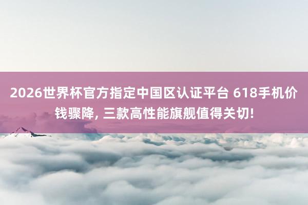 2026世界杯官方指定中国区认证平台 618手机价钱骤降， 三款高性能旗舰值得关切!