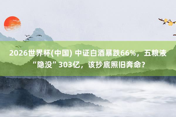 2026世界杯(中国) 中证白酒暴跌66%,五粮液“隐没”303亿,该抄底照旧奔命?