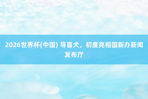 2026世界杯(中国) 导盲犬，初度亮相国新办新闻发布厅