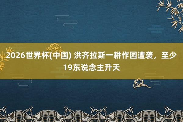 2026世界杯(中国) 洪齐拉斯一耕作园遭袭，至少19东说念主升天
