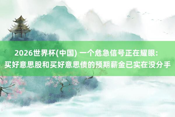 2026世界杯(中国) 一个危急信号正在耀眼: 买好意思股和买好意思债的预期薪金已实在没分手