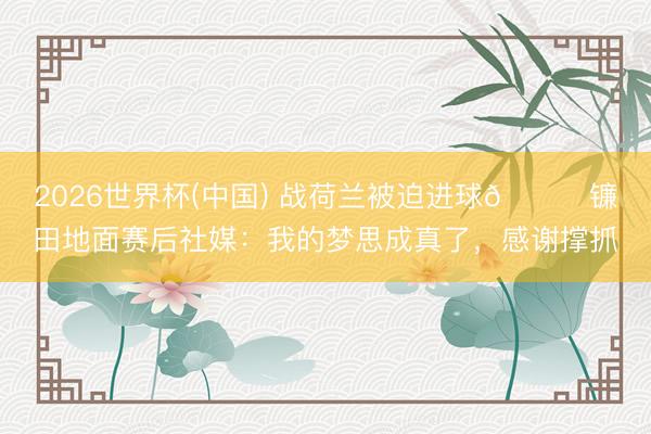 2026世界杯(中国) 战荷兰被迫进球😂镰田地面赛后社媒：我的梦思成真了，感谢撑抓